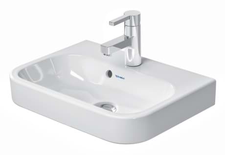 DURAVIT Umývátko 071050 Design by sieger design #0710500060 - p Barva 00, Bílá Vysoký lesk, Obdélníkový, Počet míst pro mytí: 1 Uprostřed, Počet otvorů pro armaturu na jednom umyvadle: 1 Uprostřed, Glazovaná zadní stěna: Ne 500 x 360 mm