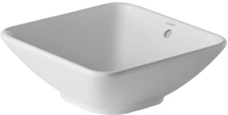 DURAVIT Umyvadlová mísa Bacino 033342 #0333420000 - • Barva 00, Bílá Vysoký lesk, Počet míst pro mytí: 1 Uprostřed 420 x 420 mm