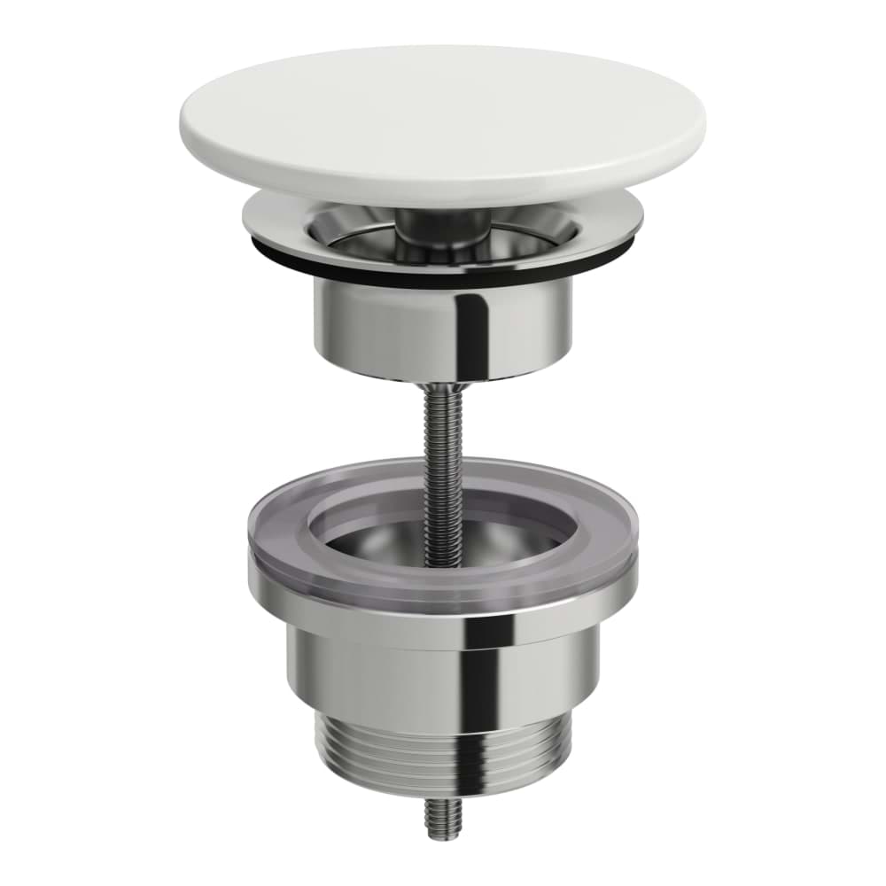 LAUFEN Odpadní ventil s keramickou krytkou Saphirkeramik, neuzavíratelný 82 x 82 x 68 mm #H8981880000001 - 000 - Bílá