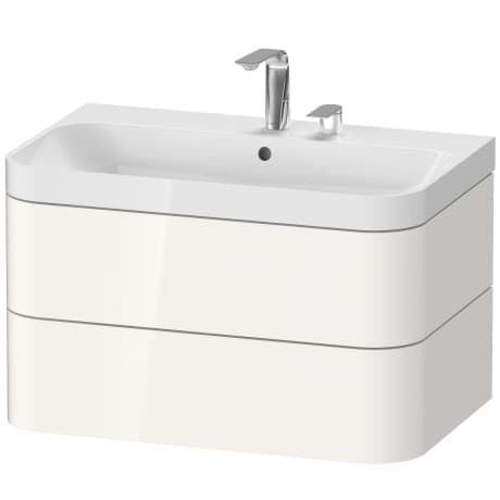 DURAVIT c-shaped set závěsný HP4347 E/N/O Design by sieger design #HP4347E83830A00 - Barva M22, Bílá Vysoký lesk Dekor, Prvky v setu: Umyvadlo c-shaped, Objednací č.: 26437700D4 775 x 490 mm