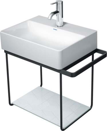 DURAVIT Skleněná polička 009966 Design by Duravit #0099668600 - Barva 82, Cubic Line, Materiál: Tvrzené bezpečnostní sklo dle EN 12150-1 420 mm