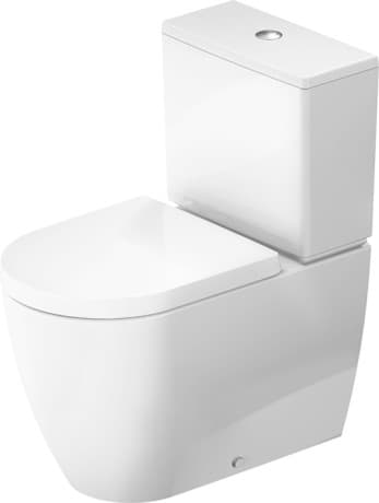 DURAVIT Stojící WC kombi 200509 Design by Philippe Starck #2005092000 - © Barva 00, Bílá Vysoký lesk, Množství vody na splachování: 4,5 l, Princip splachování: Tryska, Rozměr kolmého výstupu odpadového oblouku Vario: 155 mm - 225 mm, Rozměr kolmého/vodorovného výstupu připojovací sady Vario: 70 mm - 170 mm 370 x 650 mm