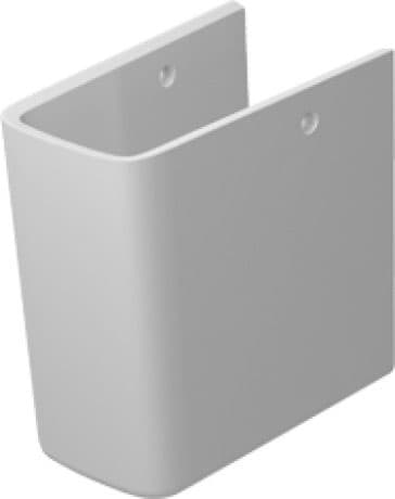 DURAVIT Polosloup 085841 Design by Philippe Starck #08584100001 - Barva 00, Bílá Vysoký lesk 165 x 280 mm