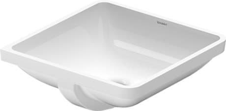 DURAVIT Vestavné umyvadlo 030543 Design by Philippe Starck #03054300001 - • Barva 00, Provedení umyvadla: Vestavná zdola, Bílá Vysoký lesk 465 x 465 mm