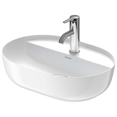 DURAVIT Umyvadlová mísa 038050 Design by Cecilie Manz #0380502300 - p Barva 00, Bílá Vysoký lesk, Počet míst pro mytí: 1 Uprostřed, Počet otvorů pro armaturu na jednom umyvadle: 1 Uprostřed, Glazovaná zadní stěna: Ne 500 x 350 mm