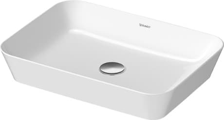 DURAVIT Umyvadlová mísa 234755 Design by Philippe Starck #23475532001 - • Barva 00, Bílá Vysoký lesk, Obdélníkový, Počet míst pro mytí: 1 Uprostřed, Glazovaná zadní stěna: Ne 550 x 400 mm