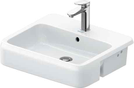 DURAVIT Polozápustné umyvadlo 039955 Design by Studio F. A. Porsche #0399552000 - p Barva 00, Bílá Vysoký lesk, Počet otvorů pro armaturu na jednom umyvadle: 1, Přepad: Ano 550 x 470 mm
