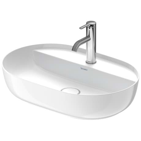 DURAVIT Umyvadlová mísa 038060 Design by Cecilie Manz #03806026001 - p Barva 00, Bílá Vysoký lesk, Počet míst pro mytí: 1 Uprostřed, Počet otvorů pro armaturu na jednom umyvadle: 1 Uprostřed, Glazovaná zadní stěna: Ne 600 x 400 mm