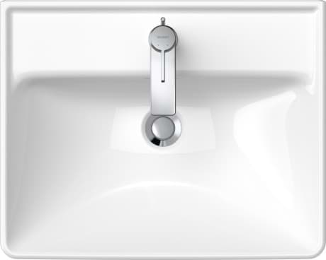 DURAVIT Umyvadlo 236655 Design by Bertrand Lejoly #2366550000 - p Barva 00, Bílá Vysoký lesk, Obdélníkový, Počet míst pro mytí: 1 Uprostřed, Počet otvorů pro armaturu na jednom umyvadle: 1 Uprostřed 550 x 440 mm