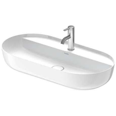 DURAVIT Umyvadlová mísa 038080 Design by Cecilie Manz #03808000001 - p Barva 00, Bílá Vysoký lesk, Počet míst pro mytí: 1 Uprostřed, Počet otvorů pro armaturu na jednom umyvadle: 1 Uprostřed, Glazovaná zadní stěna: Ne 800 x 400 mm