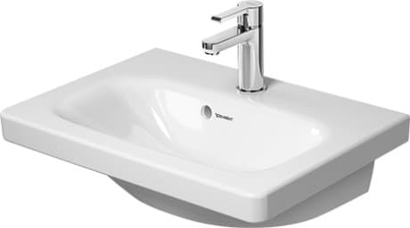 DURAVIT Umyvadlo Compact 233755 Design by Matteo Thun & Antonio Rodriguez #2337550000 - p Barva 00, Bílá Vysoký lesk, Počet míst pro mytí: 1 Uprostřed, Počet otvorů pro armaturu na jednom umyvadle: 1 Uprostřed 550 x 400 mm