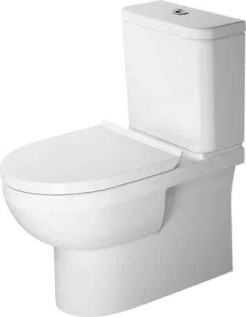 DURAVIT Stojící WC kombi 218209 Design by Duravit #2182090000 - © Barva 00, Bílá Vysoký lesk, Množství vody na splachování: 6 l, Pozice odbočky: Zezadu, Rozměr kolmého výstupu odpadového oblouku Vario: 160 mm - 230 mm, Rozměr kolmého/vodorovného výstupu připojovací sady Vario: 70 mm - 170 mm 365 x 650 mm