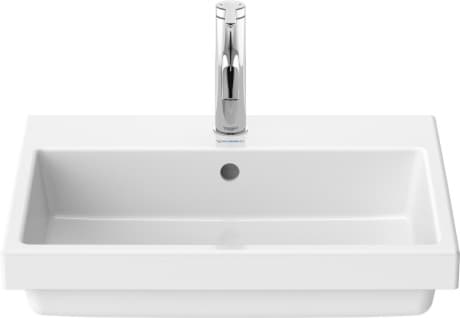 DURAVIT Vestavné umyvadlo 038355 Design by Duravit #0383550060 - p Barva 00, Provedení umyvadla: Vestavná shora, Bílá Vysoký lesk, Počet otvorů pro armaturu na jednom umyvadle: 1 550 x 455 mm