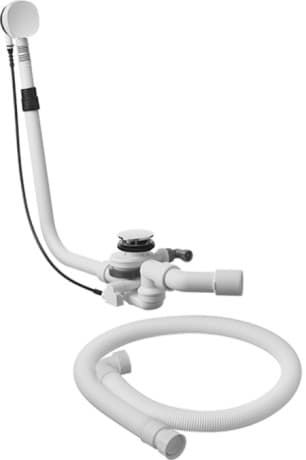 DURAVIT Odpadní a přetoková armatura s přítokem 791275 #791275000001000 - Barva 00, Chrom 560 mm