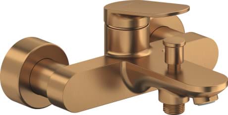 DURAVIT Páková vanová baterie nástěnná WA5230000 Design by Duravit #WA5230000070 - Barva 04, Bronz kartáčovaná, Rozchod: 150 mm ± 15 mm, Tlak vody (3 bar): 25 l/min, Třída hluku: II 216 x 198 mm