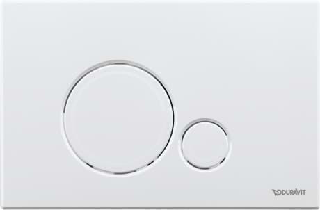 DURAVIT Mechanická ovládací deska pro WC Beta 120 WD5010 Design by Duravit #WD5010031000 - Barva 00, Bílá 230 x 6.5 mm