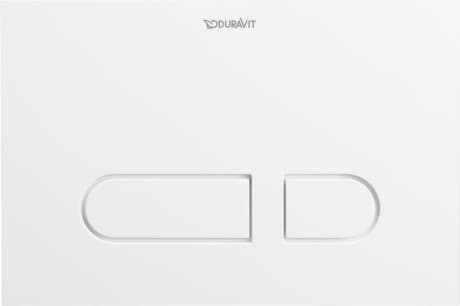 DURAVIT Mechanická ovládací deska pro WC A1 WD5001 Design by Duravit #WD5001341000 - Barva 00, Bílá 217 x 147 mm
