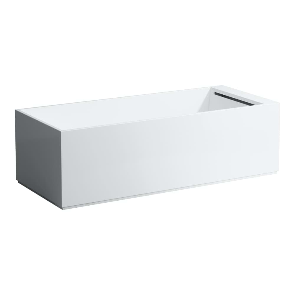 LAUFEN Kartell LAUFEN Vana, volně stojící, s úzkým osvětleným otvorem pro přepad a armaturní deskou na přední straně, se speciální konstrukcí pro usnadnění instalace 1760 x 760 x 540 mm #H2223320006161 - 000 - Bílá