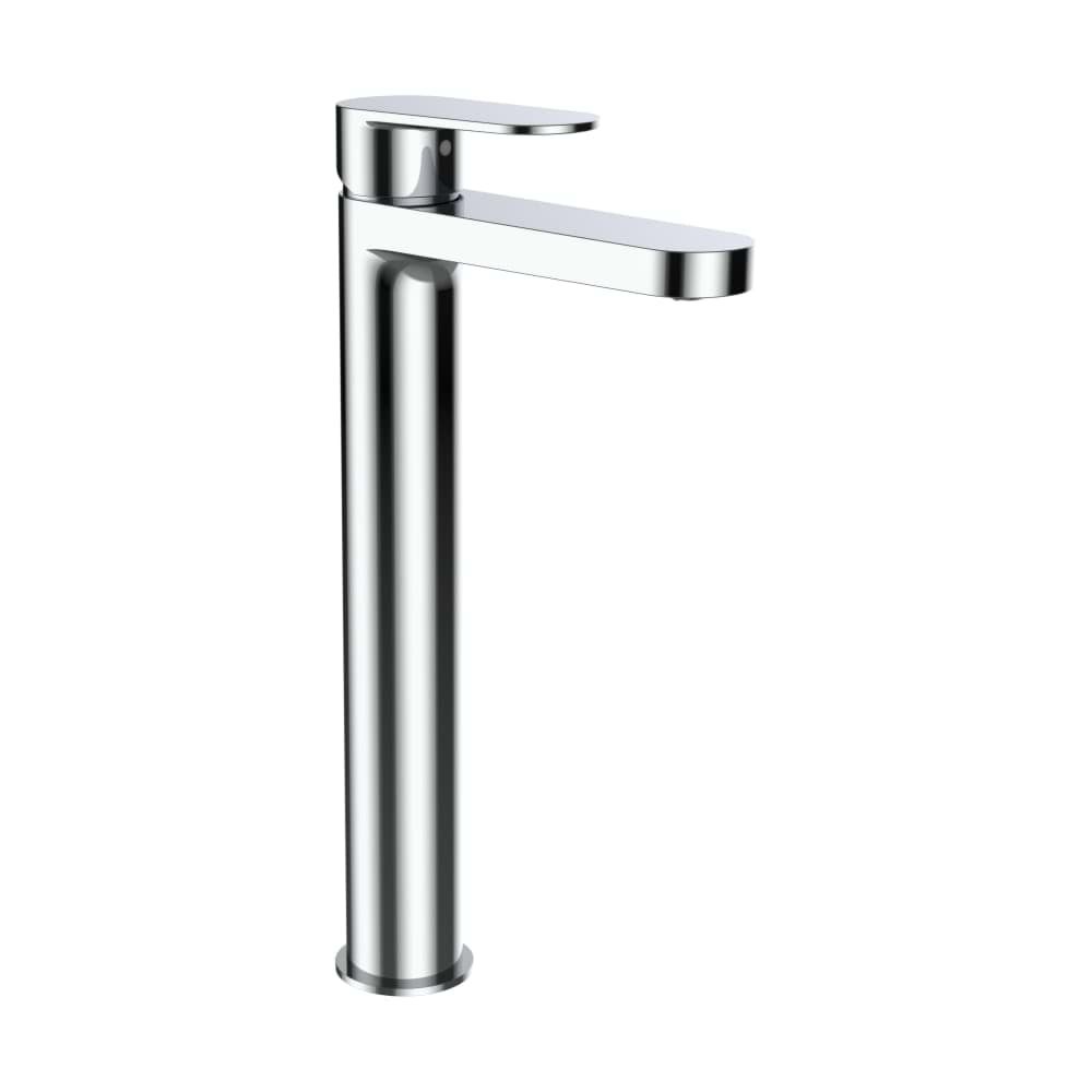 LAUFEN NEJA Umyvadlová stojánková baterie, vysoká, Eco +, pevný výtok 132 mm, bez výpusti, chrom 170 x 185 x 45 mm #H3115180041201