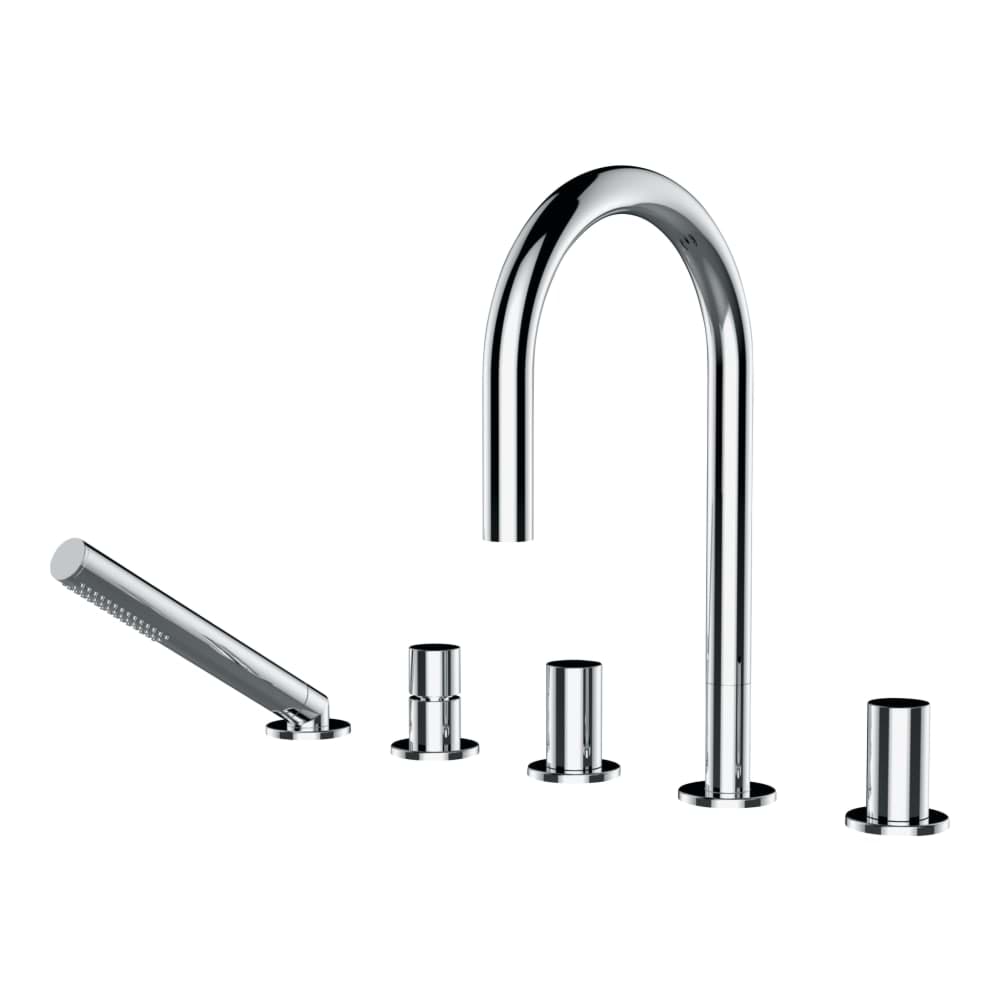 LAUFEN Kartell LAUFEN Vanová pětiotvorová baterie, výtok 173 mmm, chrom #H3223350042821