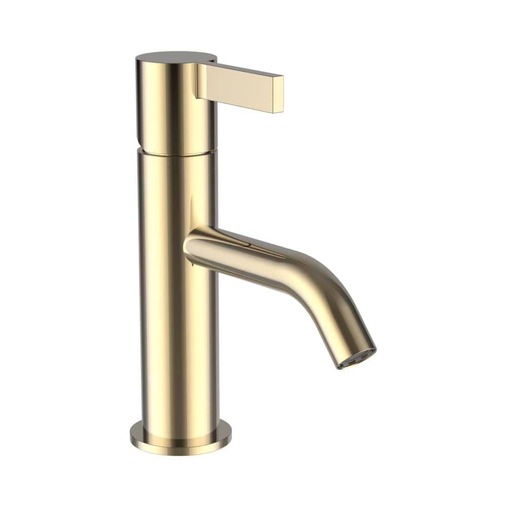 LAUFEN Kartell LAUFEN Umyvadlová stojánková páková baterie, pevný výtok 115mm, průtok 5,3 l/min, bez automatické výpusti, PVD zlatá lesklá #H3113310011001