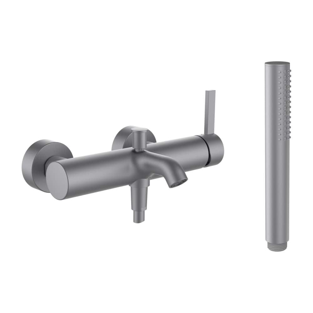 LAUFEN Kartell LAUFEN Vanová nástěnná páková baterie, včetně syntetické sprchové hadice 1800 mm a ruční sprchy Twinstick #H3213370901411