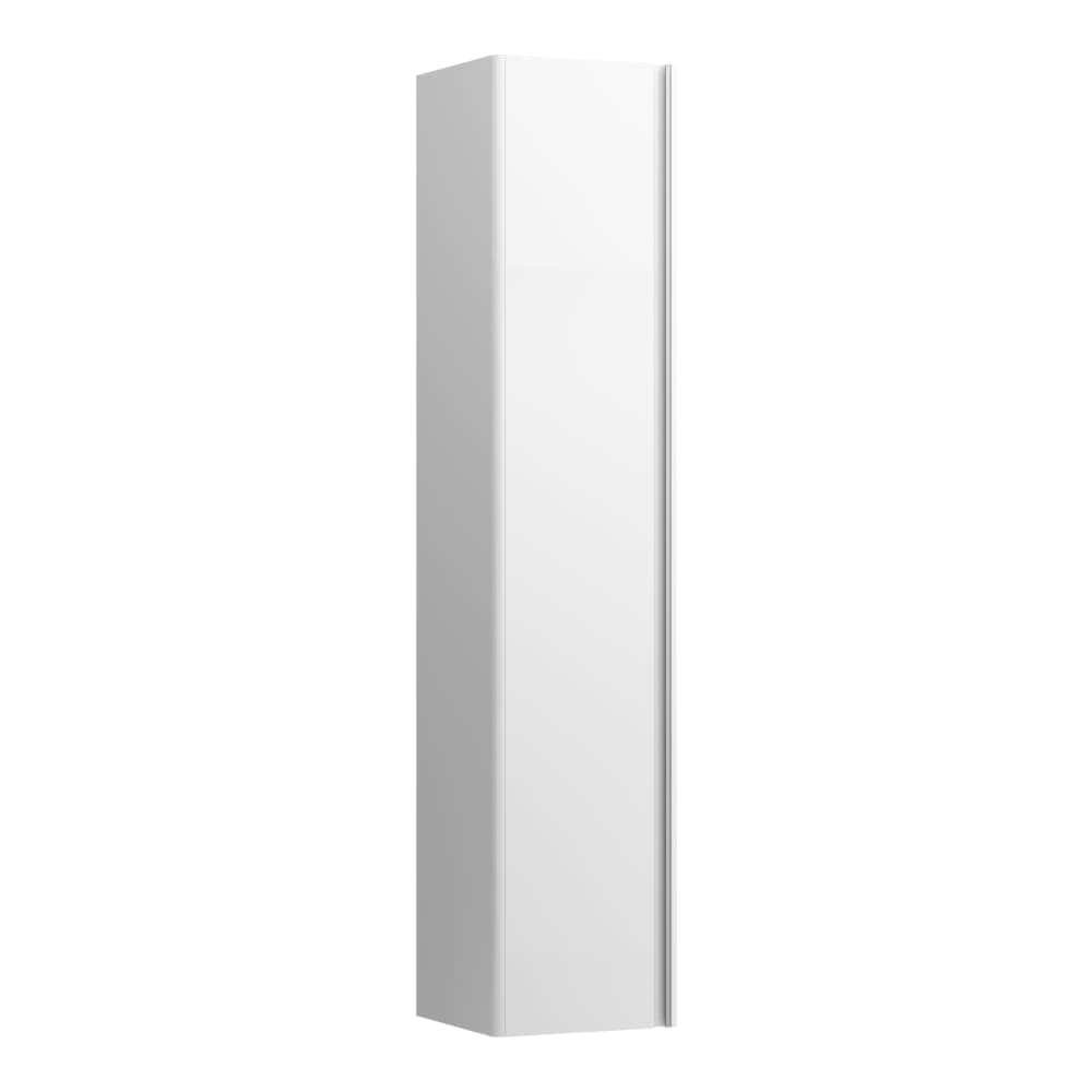 LAUFEN BASE Vysoká skříňka, závěsy dveří vlevo, úchytka z eloxovaného hliníku 350 x 335 x 1650 mm #H4030311102611 - 261 - Bílá lesklá