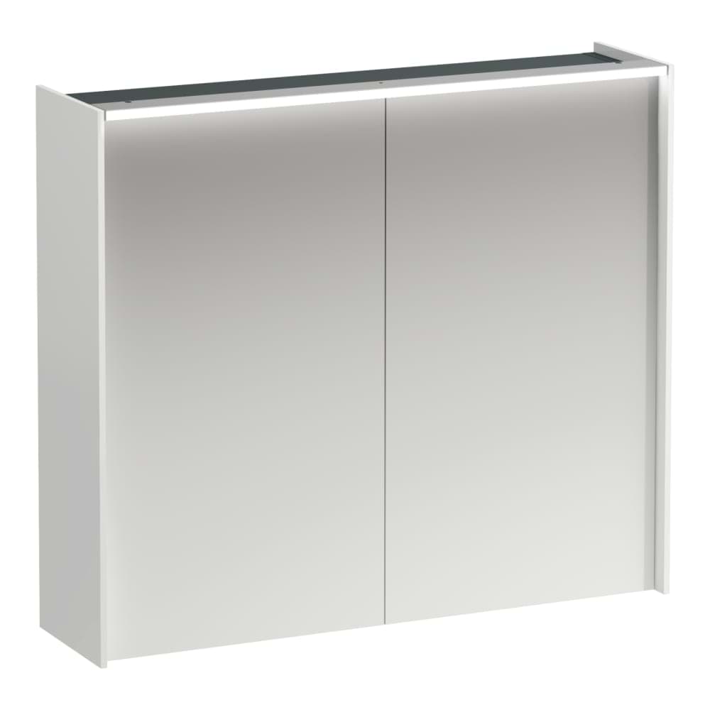 LAUFEN LANI Zrcadlová skříňka, 800 mm, 2 dvířka, s vodorovným LED osvětlením, 2 skleněné poličky, el. zásuvka 820 x 210 x 715 mm #H4037621129901 - 990 - Special colour