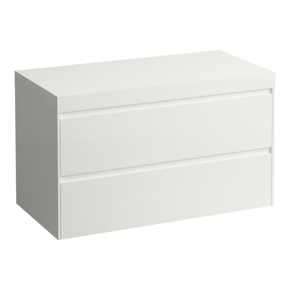 LAUFEN LANI Modulární sestava 1000, umyvadlová deska 65 mm (.260 bílá mat), bez výřezu, se 2 zásuvkami 985 x 495 x 580 mm #H4045601122671 - 267 - Divoký dub