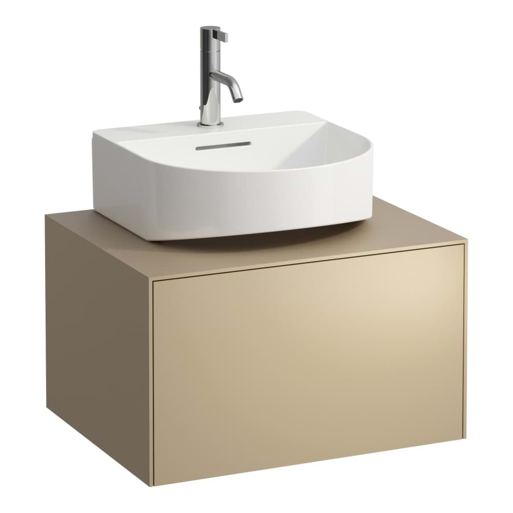 LAUFEN SONAR Skříňka pod umyvadlo, s 1 zásuvkou, pro umývátko H816341, s výřezem uprostřed 575 x 455 x 340 mm #H4054310340401 - 040 - Zlatá (lak)