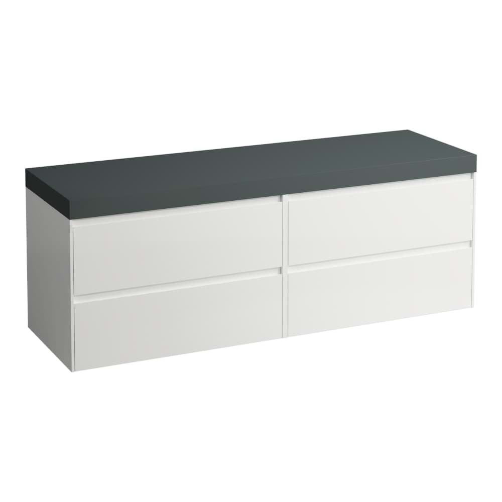 LAUFEN LANI Modulární sestava 1600, umyvadlová deska 65 mm (.266 šedá traffic), bez výřezu, se 4 zásuvkami: zásuvkový element 800 + zásuvkový element 800 1570 x 495 x 580 mm #H4055901122671 - 267 - Divoký dub