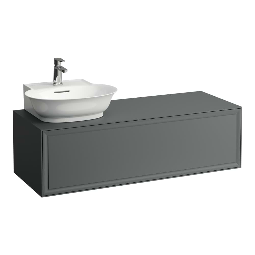 LAUFEN THE NEW CLASSIC Skříňka pod umyvadlo, s 1 zásuvkou, s výřezem vlevo, pro umyvadla H816852 1175 x 455 x 345 mm #H4060850856311 - 631 - Bílá lesk
