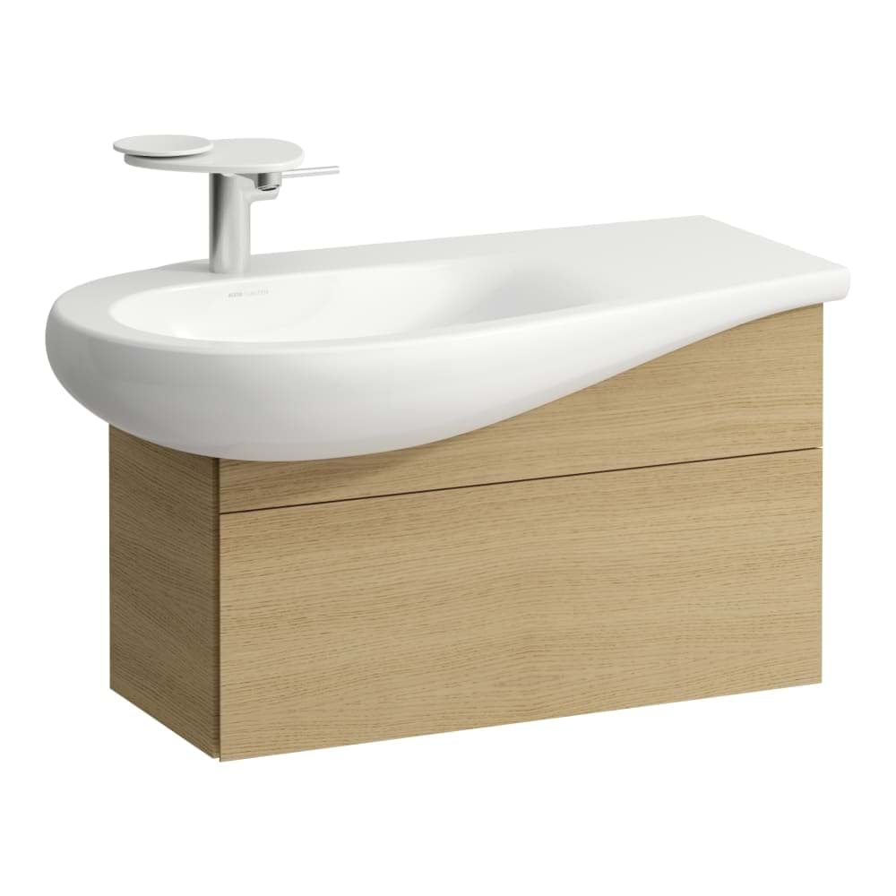 LAUFEN ILBAGNOALESSI Skříňka pod umyvadlo 900, s 1 zásuvkou, s výřezem pro sifon vlevo, pro umyvadlo H814975 730 x 320 x 355 mm #H4304010974291 - 429 - Tmavě hnědá
