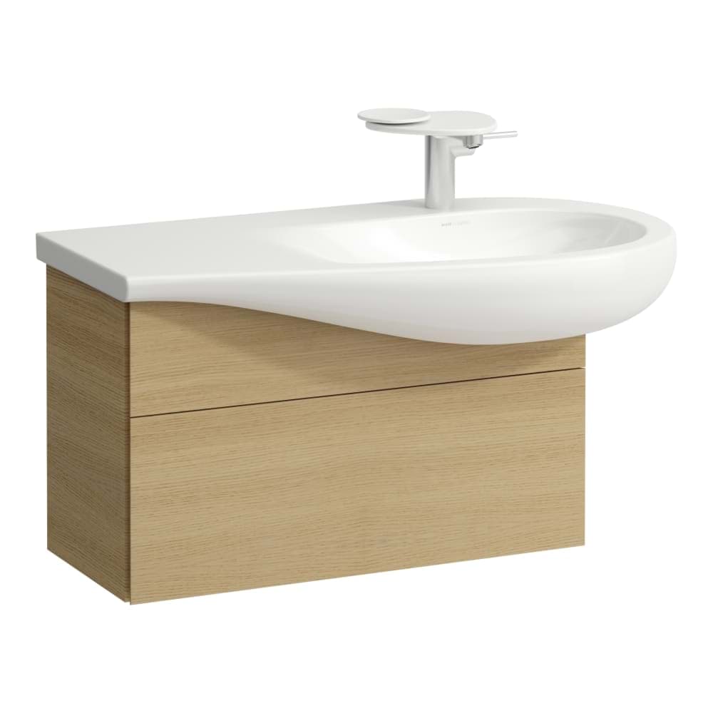 LAUFEN ILBAGNOALESSI Skříňka pod umyvadlo 900, s 1 zásuvkou, s výřezem pro sifon vpravo, pro umyvadlo H814976 730 x 320 x 355 mm #H4304110972701 - 270 - Béžová perleť