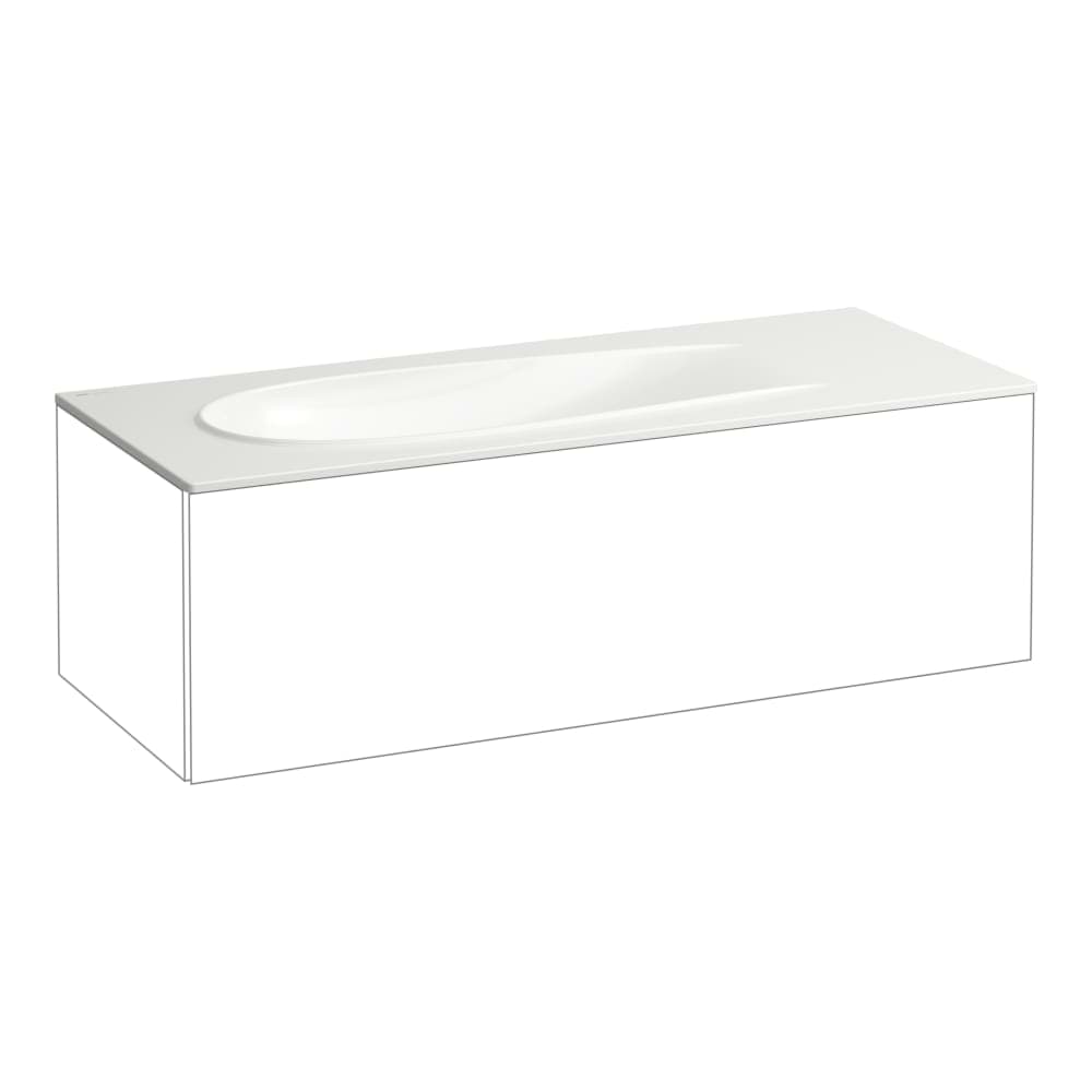 LAUFEN ILBAGNOALESSI Umyvadlo do nábytku 'slim', vč. keramické krytky odpadního ventilu 1200 x 500 x 15 mm #H8179797571111