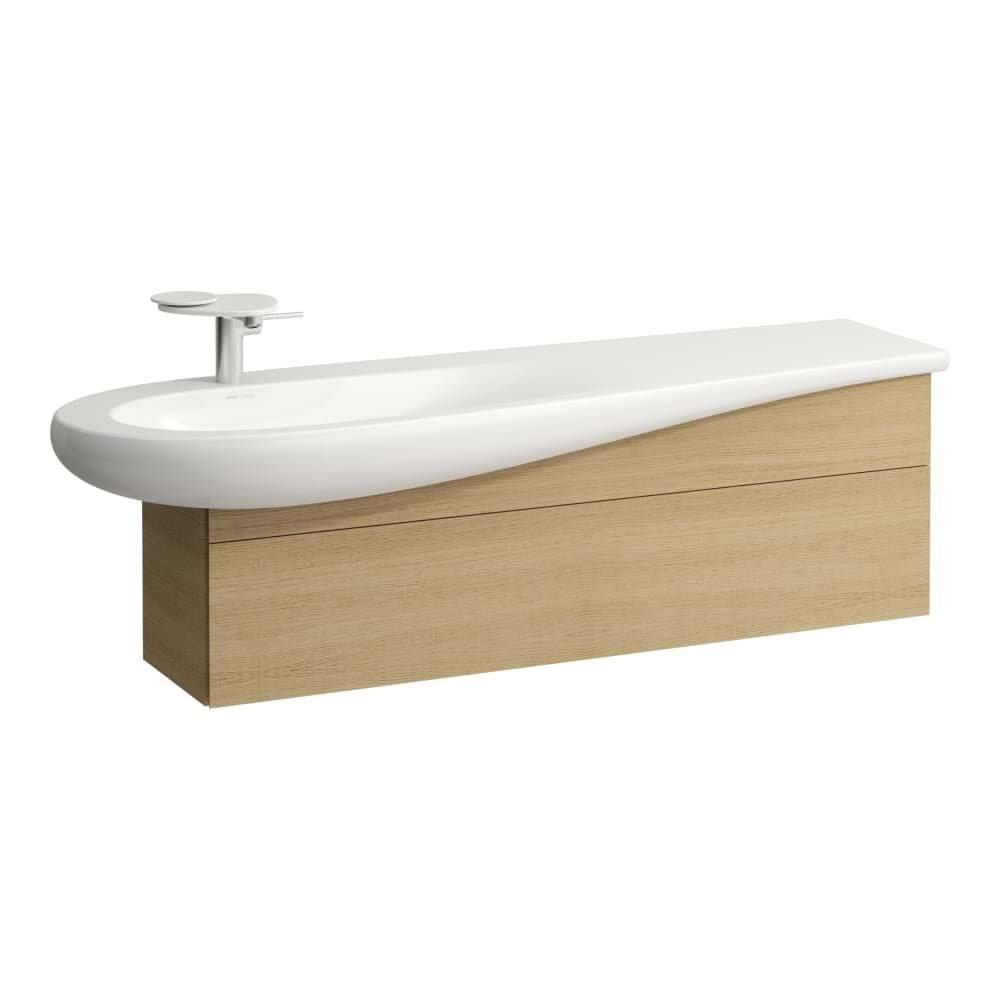 LAUFEN ILBAGNOALESSI Skříňka pod umyvadlo 1600, s 1 zásuvkou, s výřezem pro sifon vlevo, pro umyvadlo H814971 1350 x 320 x 340 mm #H4304510976301 - 630 - Noce canaletto - Dřevěná dýha
