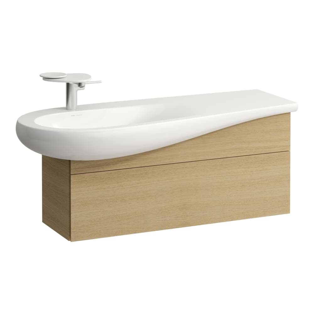 LAUFEN ILBAGNOALESSI Skříňka pod umyvadlo 1200, s 1 zásuvkou, s výřezem pro sifon vlevo, pro umyvadlo H814973 995 x 320 x 340 mm #H4304210972501 - 250 - Světlý dub