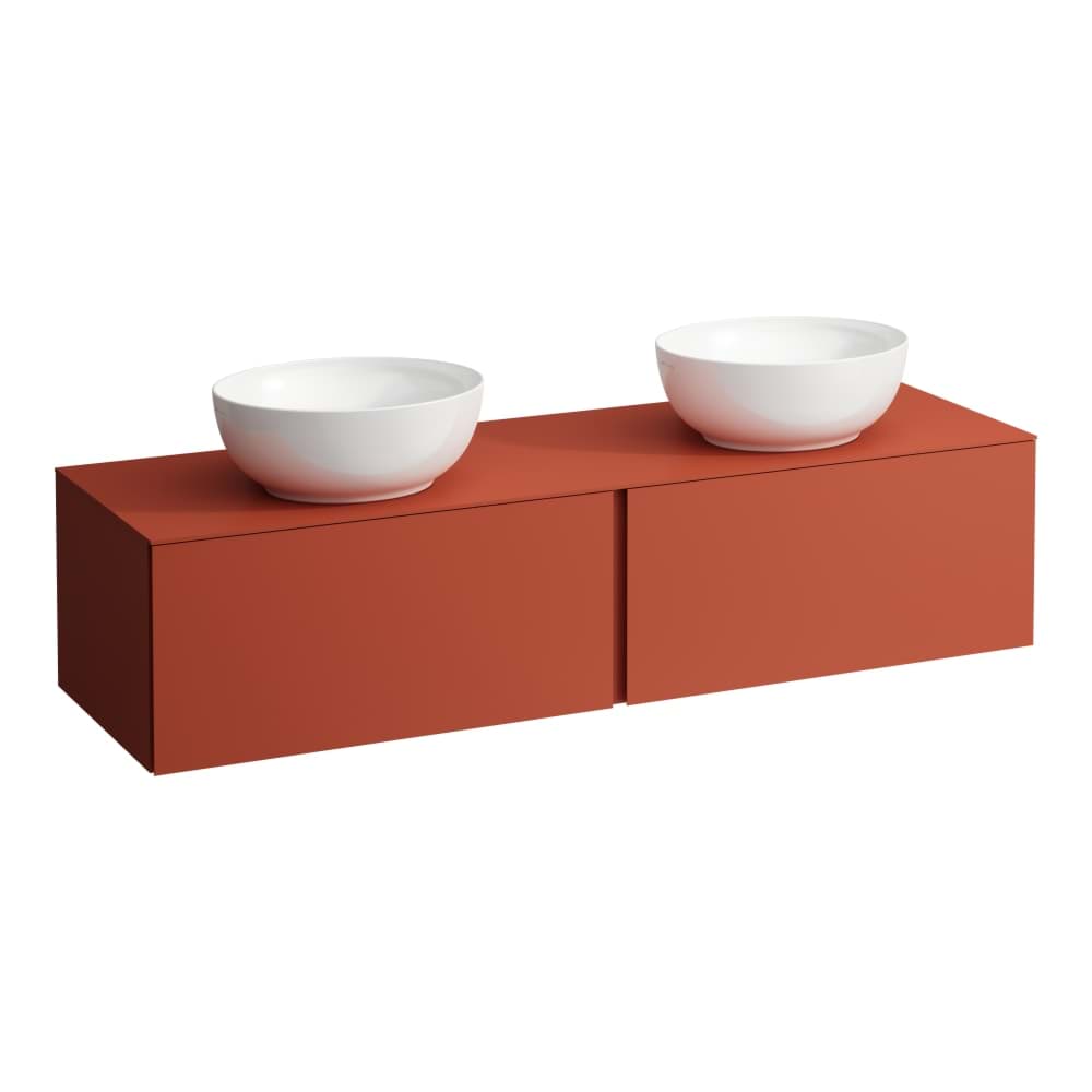 LAUFEN ILBAGNOALESSI Zásuvkový element 1600, se 2 zásuvkami, s výřezy vlevo a vpravo, pro umyvadlo H818975/6, H818977/8 1600 x 500 x 370 mm #H4303540972701 - 270 - Béžová perleť