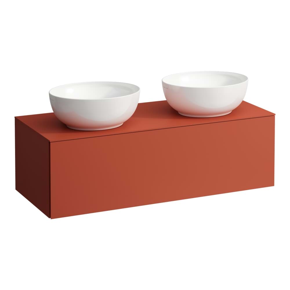 LAUFEN ILBAGNOALESSI Zásuvkový element 1200, s jednou zásuvkou, s výřezem vlevo a vpravo, pro umyvadlo H818975/6 1200 x 500 x 370 mm #H4303140974291 - 429 - Tmavě hnědá