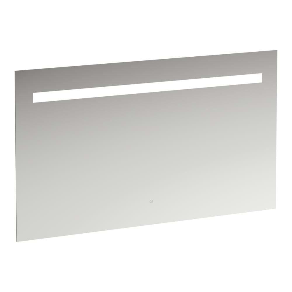 LAUFEN LEELO Zrcadlo, 1200 mm v hliníkovém rámu s vodorovným LED osvětlením, 1 dotykový senzor (Zap/Vyp/Stmívání), 4000 K, IP44 1200 x 40 x 700 mm #H4476729501441 - 144 - Zrcadlo