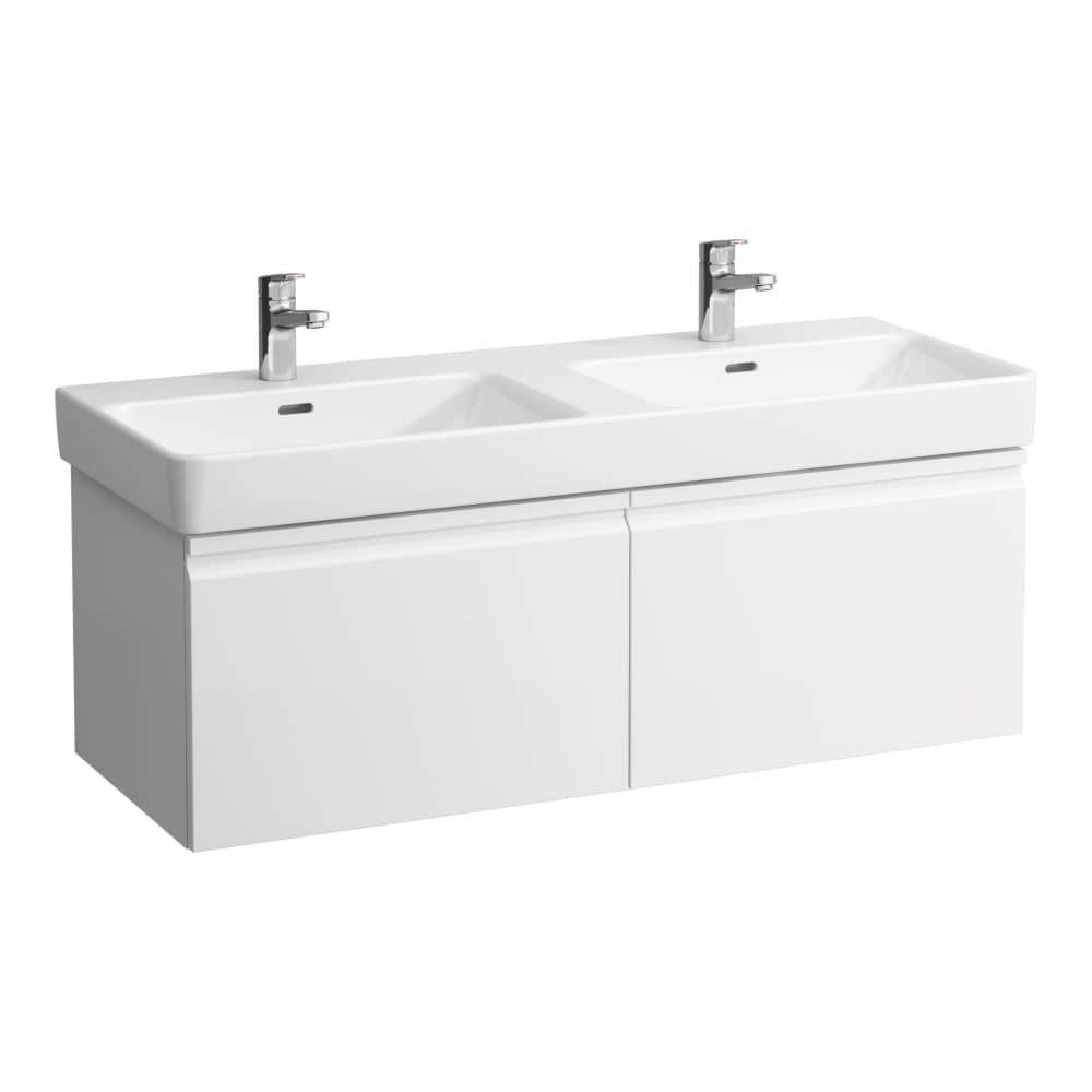 LAUFEN PRO S Skříňka pod umyvadlo, se 2 zásuvkami (vlevo a vpravo), pro umyvadlo H814966 1160 x 450 x 395 mm #H4835630964751 - 475 - Bílá lesklá