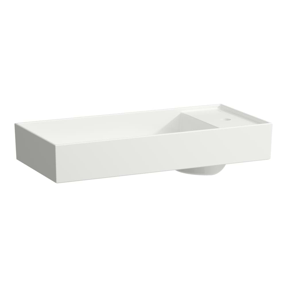 LAUFEN Kartell LAUFEN Umyvadlová mísa s tvarováním pro armaturu, se speciálním skrytým vývodem 750 x 350 x 150 mm #H8123324001581