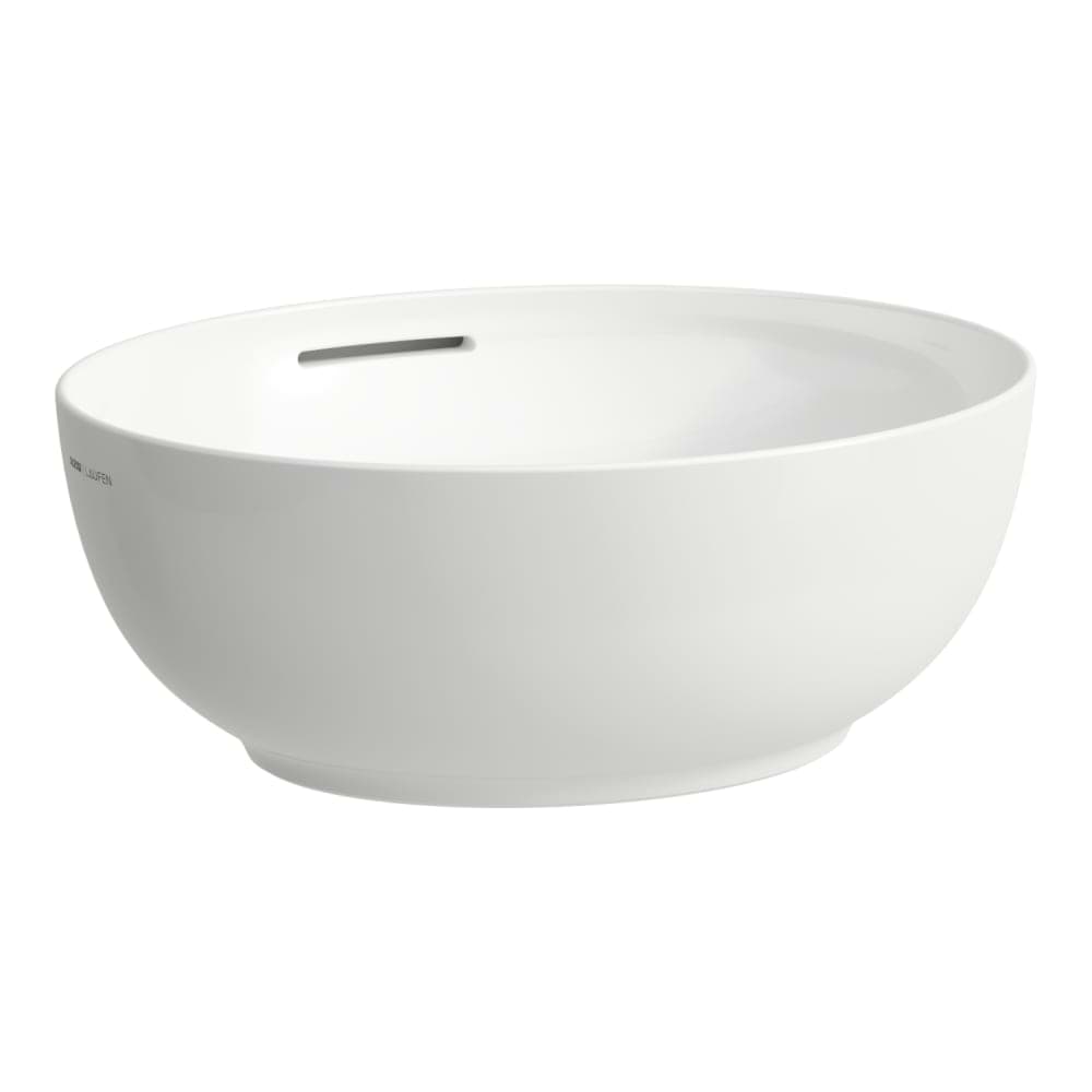 LAUFEN ILBAGNOALESSI Umyvadlová mísa s přepadem, oválná, vč. keramické krytky odpadního ventilu 450 x 400 x 170 mm #H8189767161091 - 716 - Černá mat