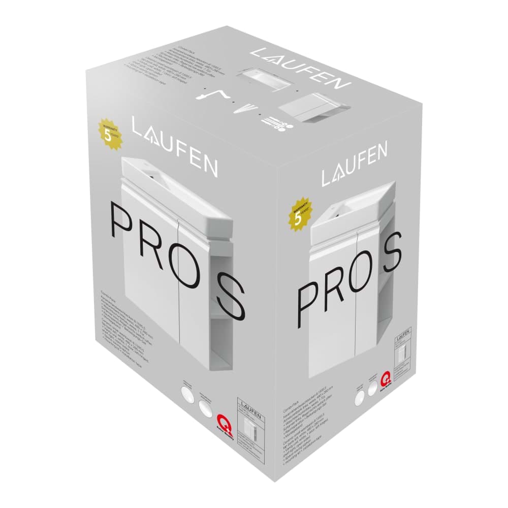 LAUFEN PRO S Umývátko asymetrické levé H815955 se skříňkou, vč. sifonu a upevňovací sady 480 x 280 x 690 mm #H8629654751041 - 475 - Bílá lesklá