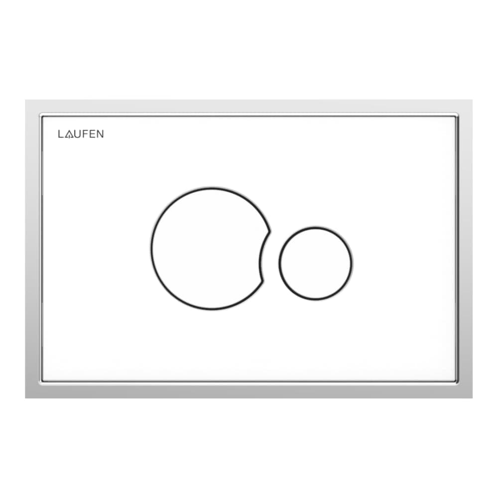 LAUFEN INEO splachovací deska Dual Flush LIS AW106, plastová, pod omítku, s rámem z leštěné nerezové oceli 1 x 181 x 121 mm #H9001060070001 - 007 - Matný chromovaný