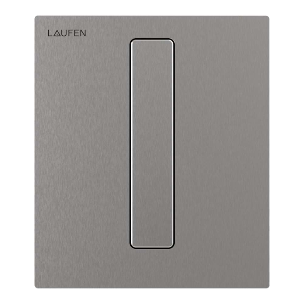 LAUFEN INEO Urinálové splachovací tlačítko AU103, obdélníkové tlačítko, barva kartáčová nerez ocel 125 x 145 x 10 mm #H9091039280001 - 928 -
