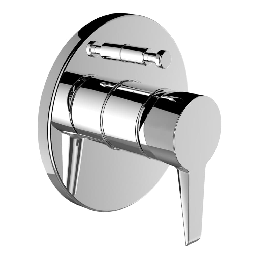 LAUFEN PURE Vrchní sada podomítkové vanové pákové baterie pro Simibox a Simibox Light, s přepínačem a zavzdušňovacím ventilem, chrom #HF901789100000