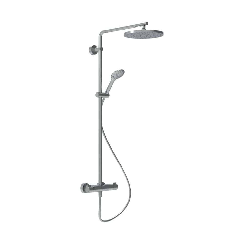 LAUFEN Vivid Sprchový sloup, termostatická baterie, hlavová sprcha 250 mm ABS, ruční sprcha MyTwin100 - 1 funkce, sprchová hadice 160 cm, chrom #HF905452100625