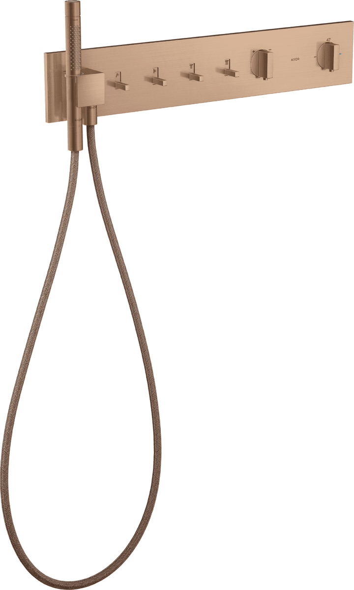 HANSGROHE Modul termostatu AXOR ShowerComposition 610/110 skrytý pro 4 spotřebiče #12573310 - Brushed Red Gold