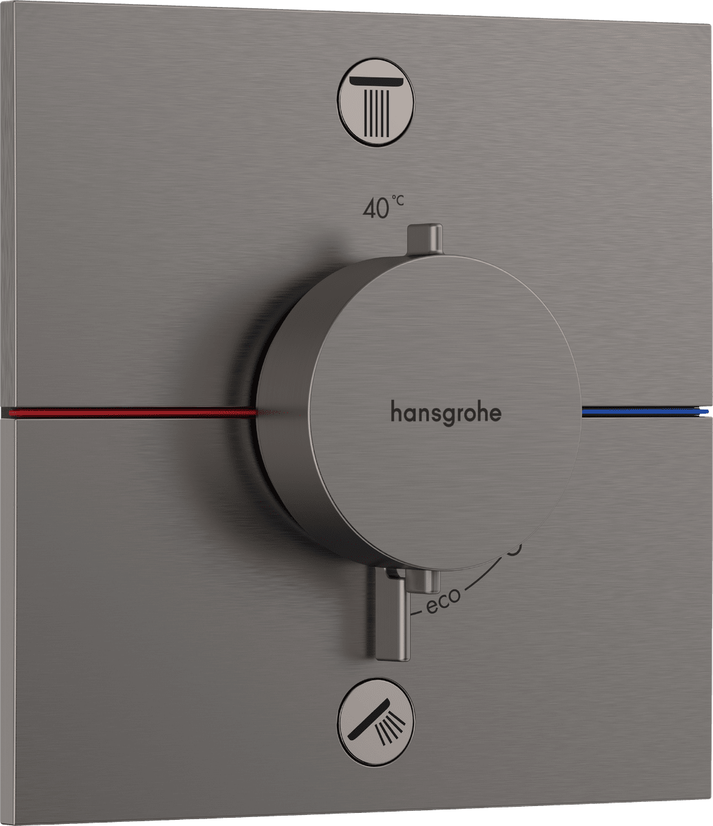 HANSGROHE ShowerSelect Comfort E Termostat pod omítku pro 2 spotřebiče #15572340 - kartáčovaný černý chrom